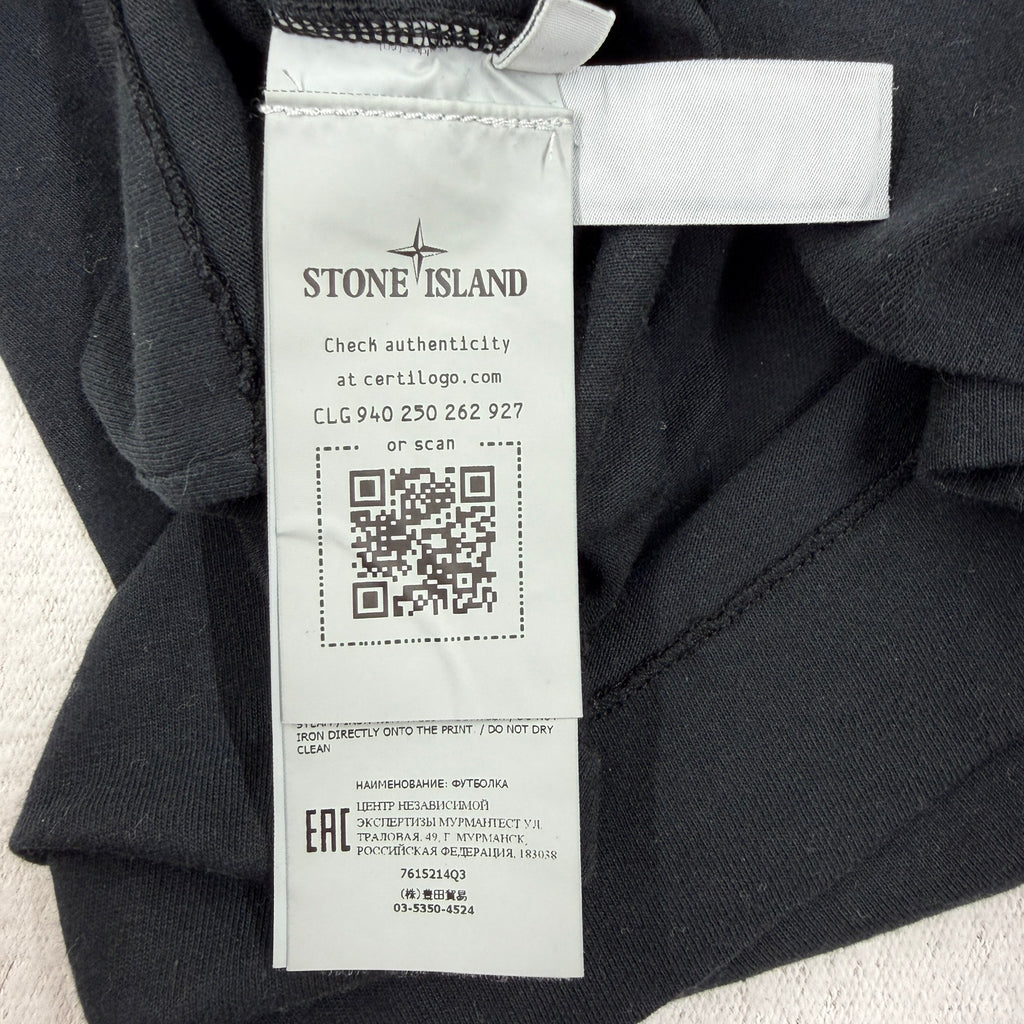 Stone Island 40th Anni 82/22 Black T-Shirt - Large