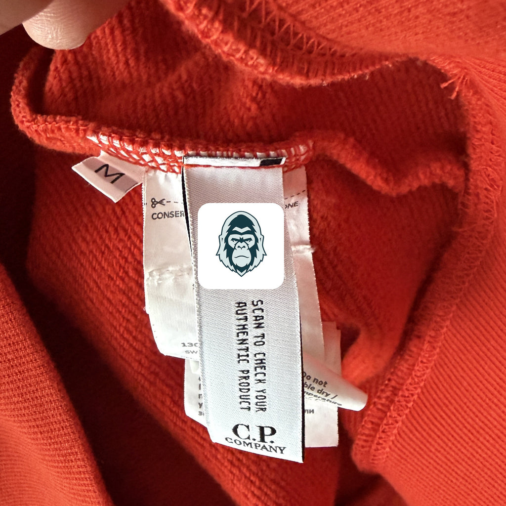 C.P. Company cotton sweatshirt red orange authenticity label