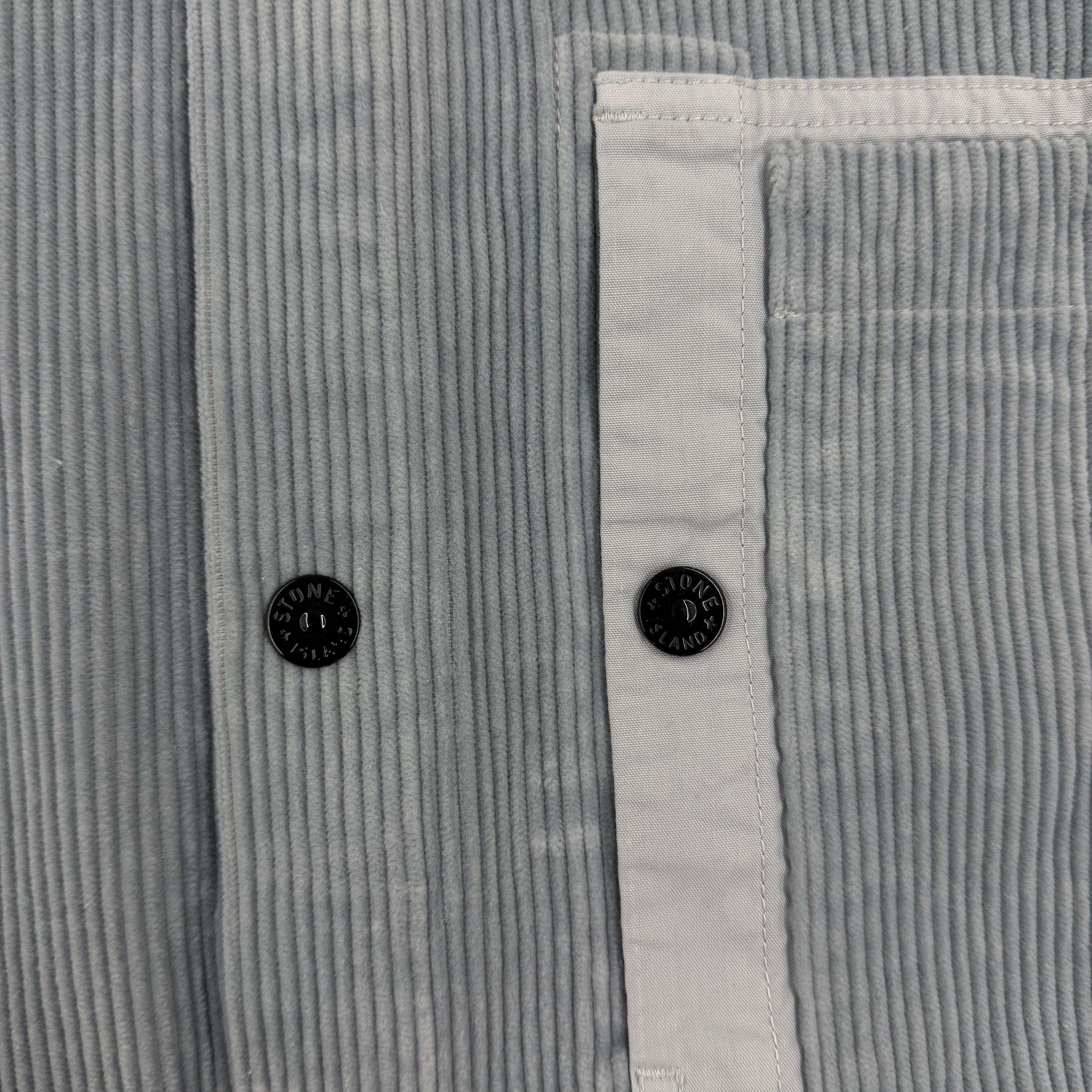 Stone Island Corduroy Organic Cotton Overshirt — detail