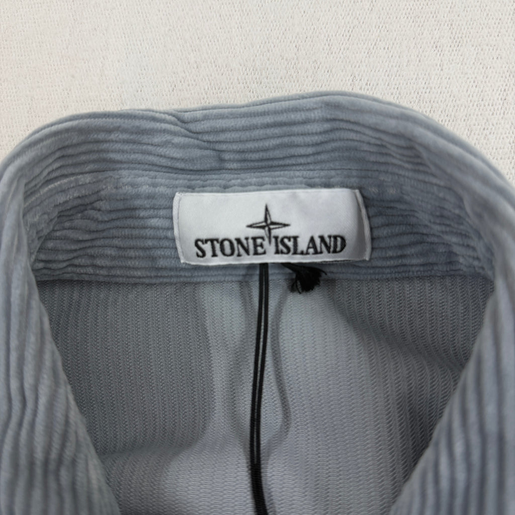 Stone Island Corduroy Organic Cotton Overshirt — label