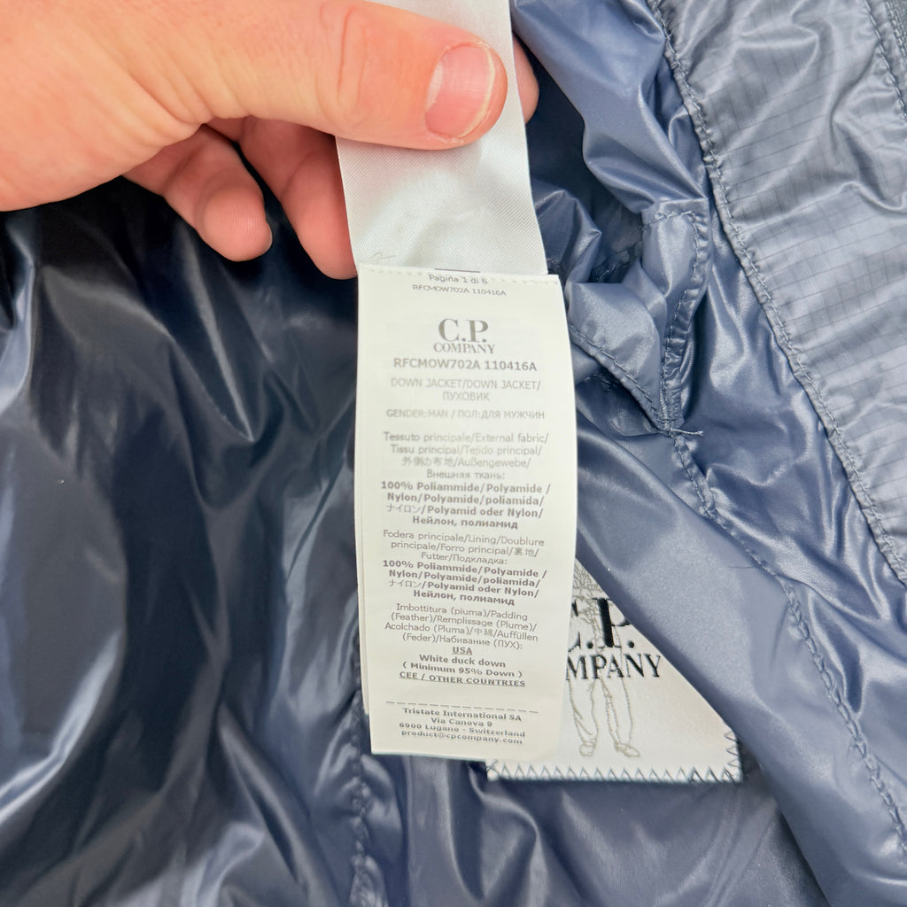 C.P. Company D.D. Shell Hooded Down Jacket — label