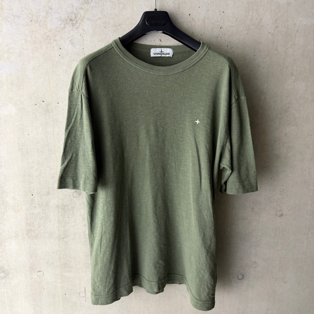 Stone Island T-Shirt With Star-Shaped Embroidery - Large