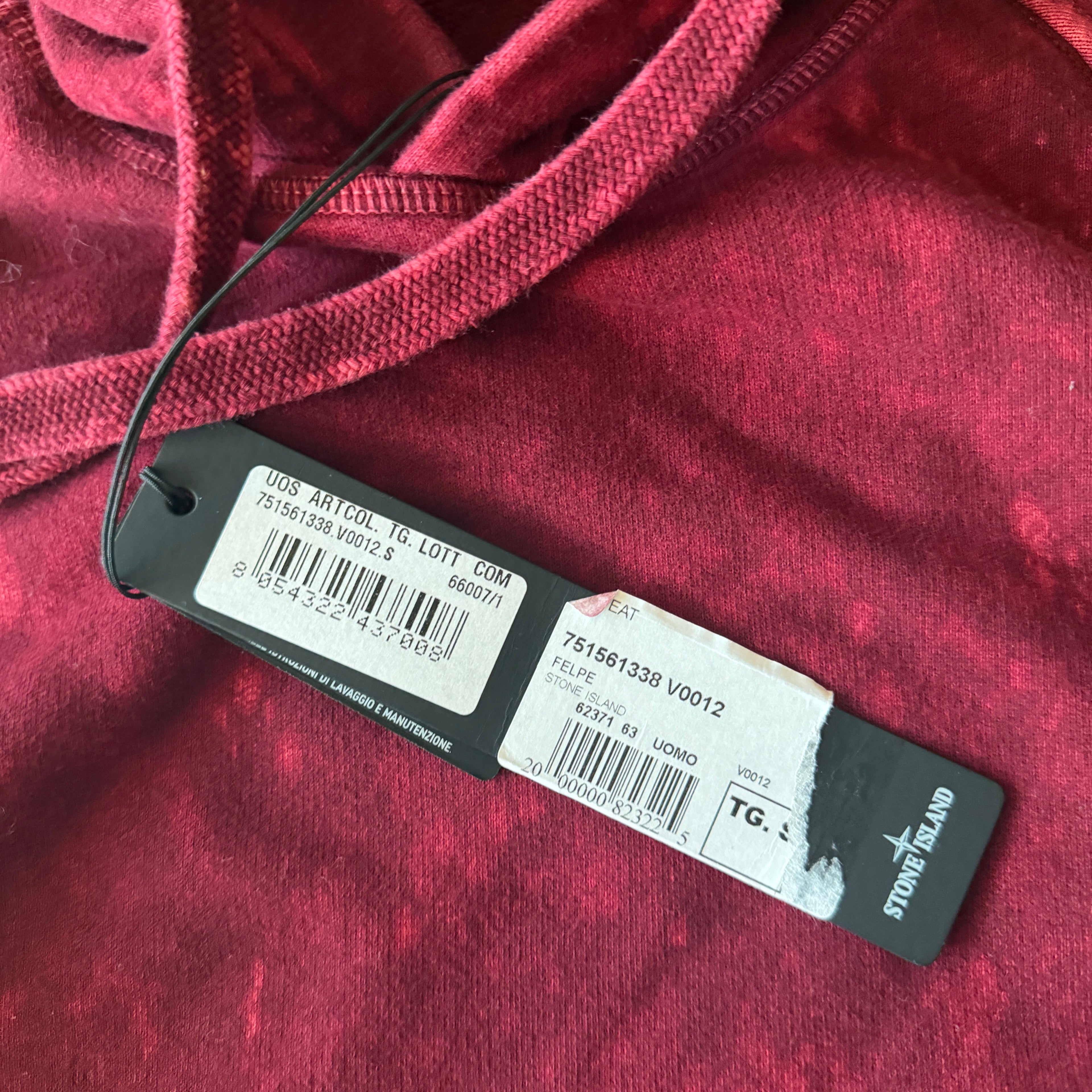 Stone Island Red Camo OVD Pullover Hoodie - Small