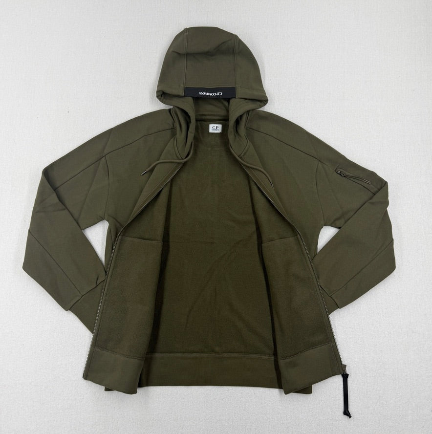 .C.P. Company Diagonal Hooded Zip Lens Sweatshirt - Large