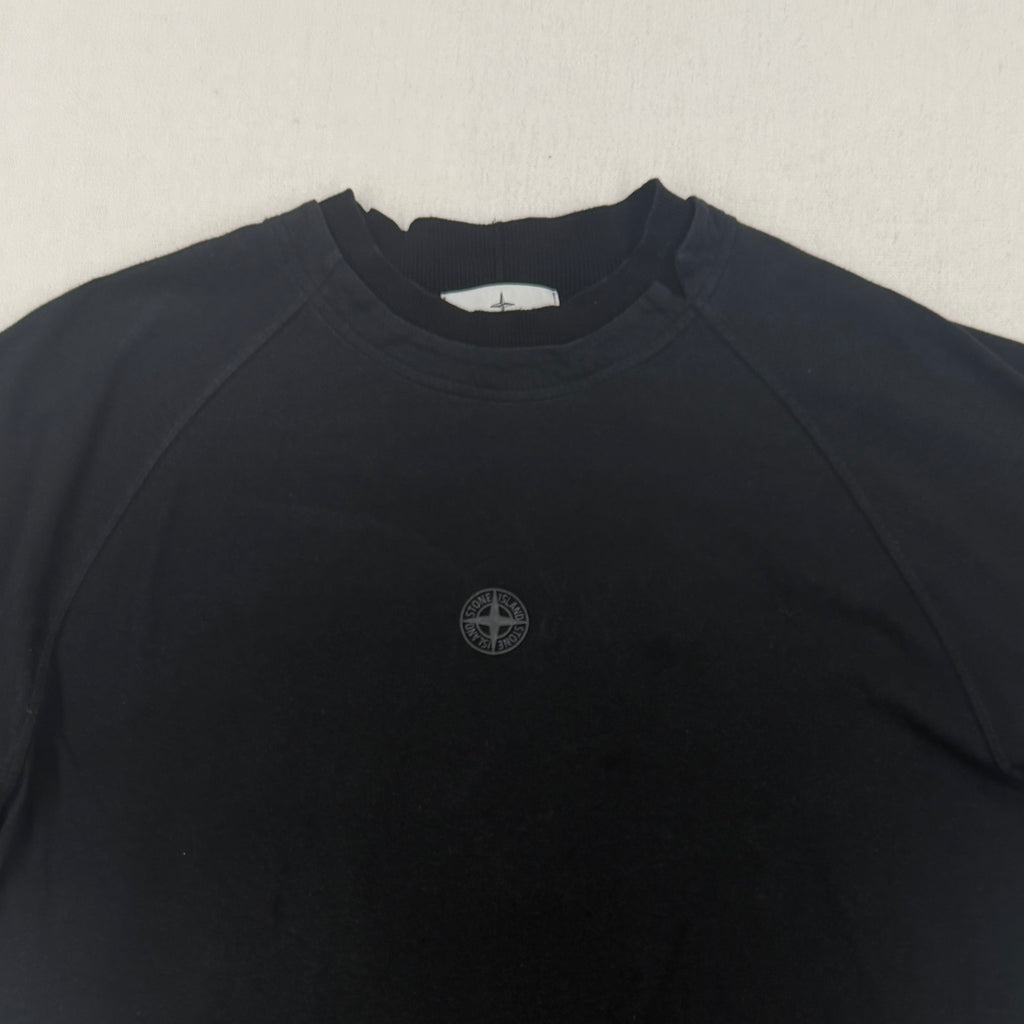 Stone Island Black Garment Dyed Short Sleeved T-Shirt - XL