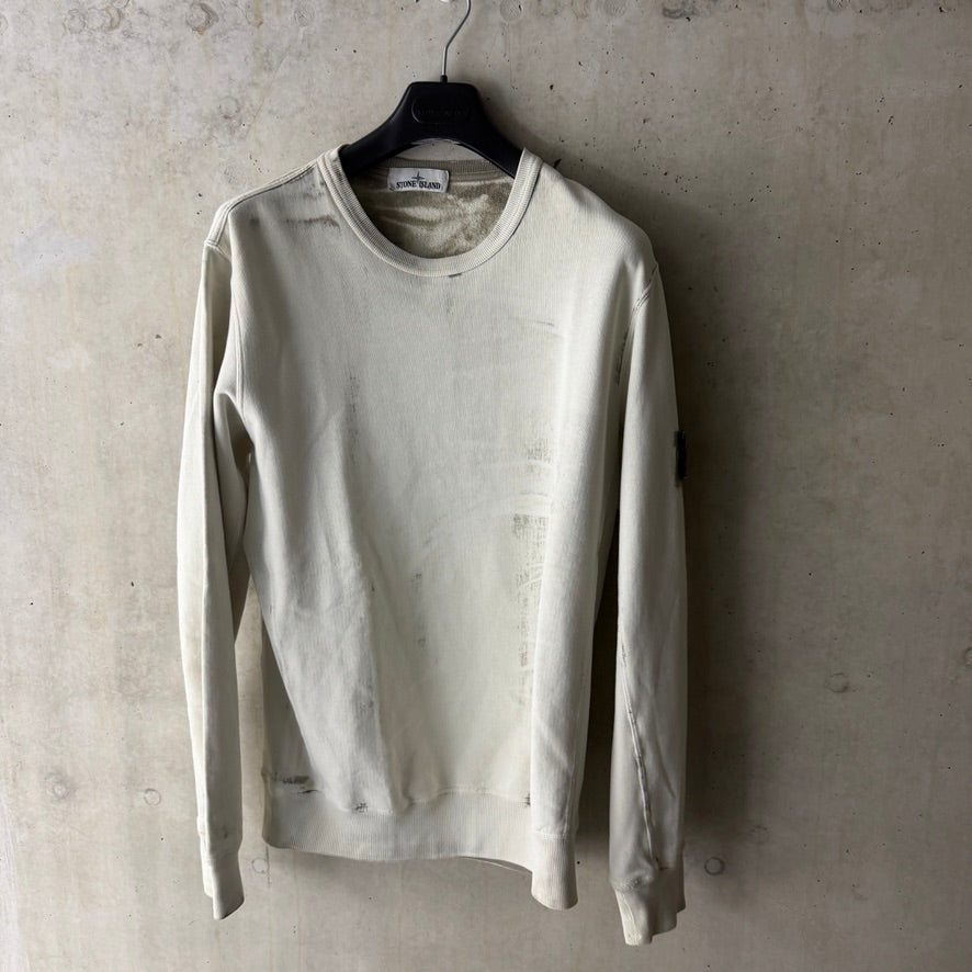 Stone Island Hand Corrosion Crewneck Sweatshirt - Large