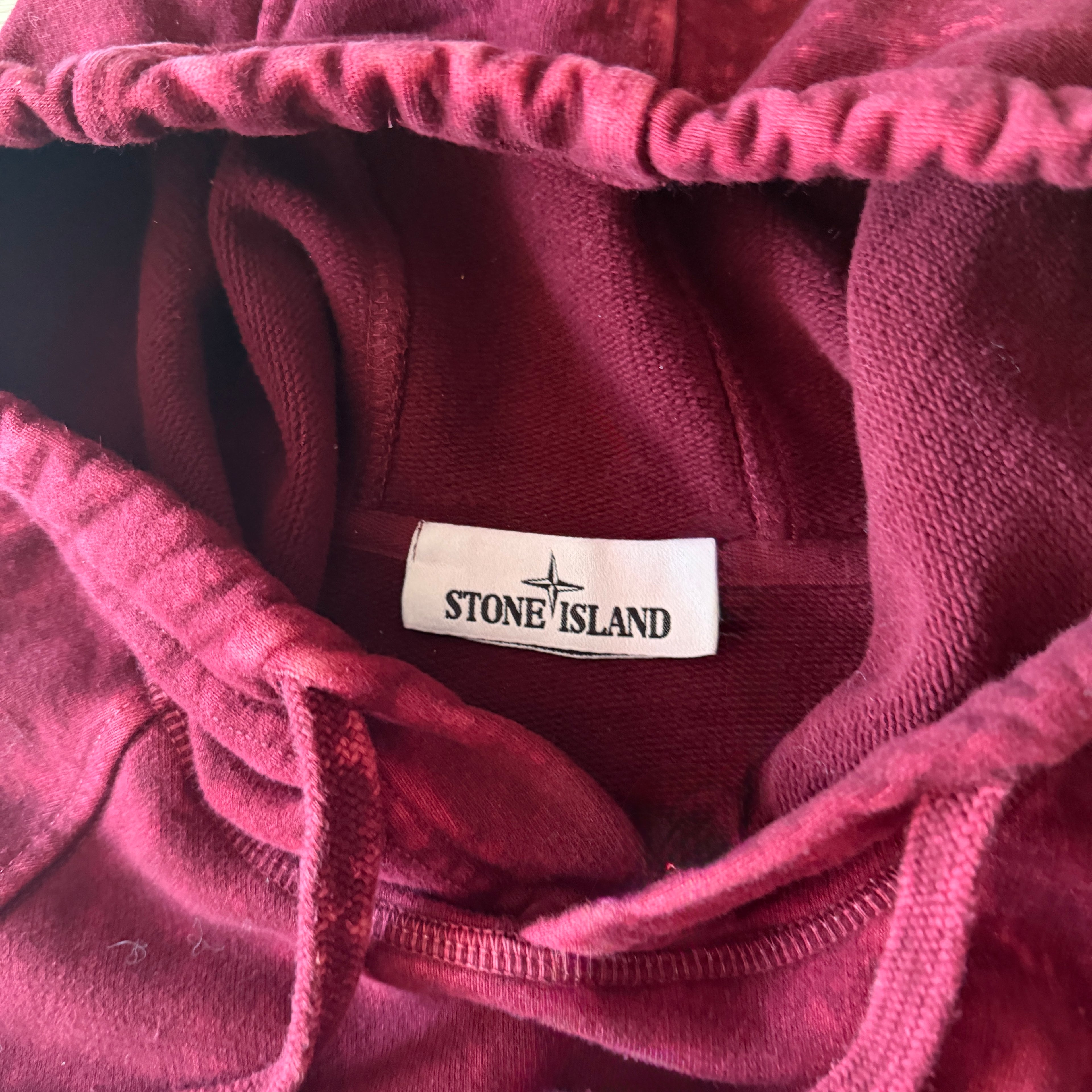 Stone Island Red Camo OVD Pullover Hoodie - Small