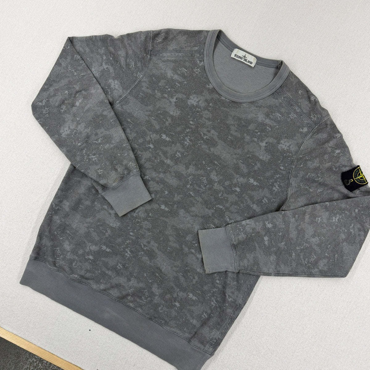 Stone Island SS16 Painted Camo Crewneck Sweatshirt — detail