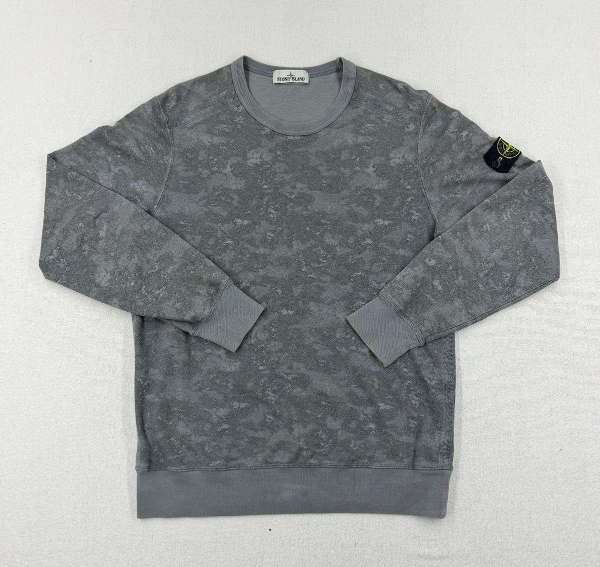 Stone Island SS16 Painted Camo Crewneck Sweatshirt — front