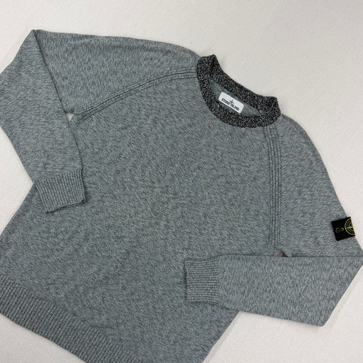 Stone Island AW16 Cotton Blend Melange Crewneck Knit — detail