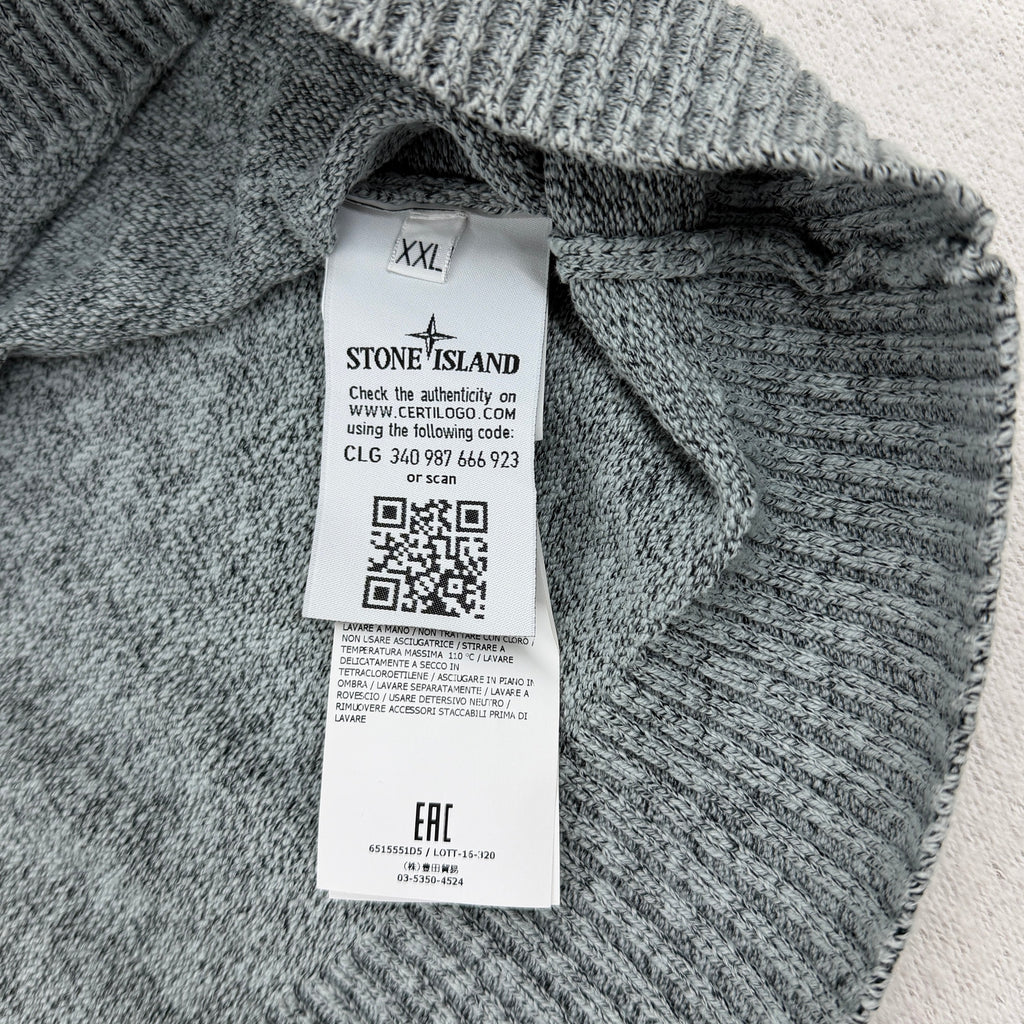 Stone Island AW16 Cotton Blend Melange Crewneck Knit — detail