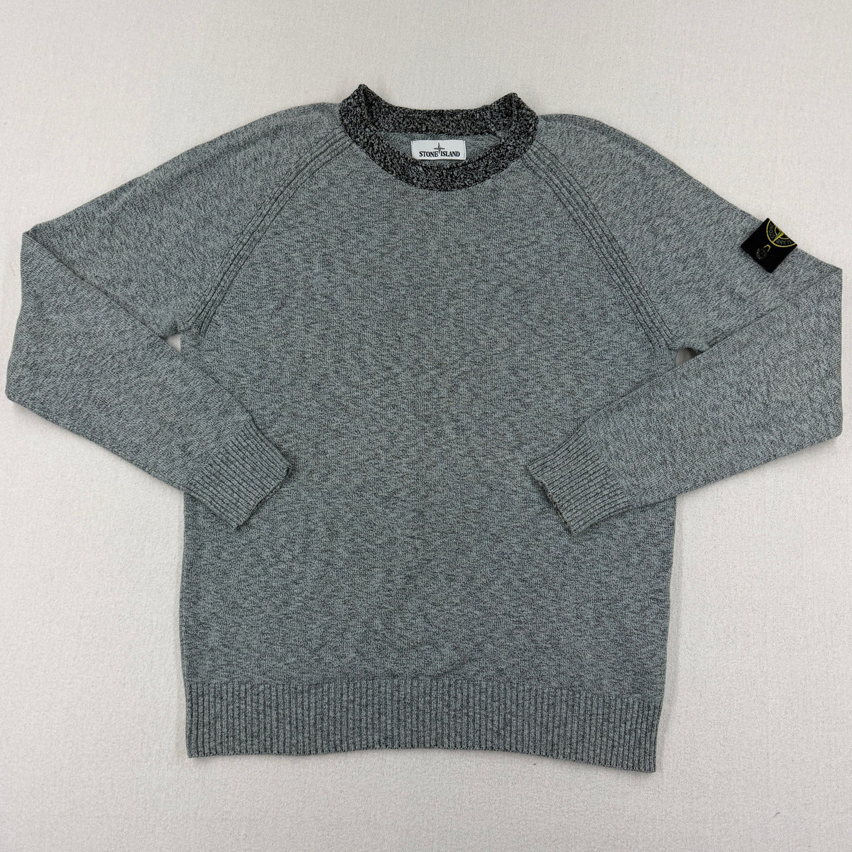 Stone Island AW16 Cotton Blend Melange Crewneck Knit — front