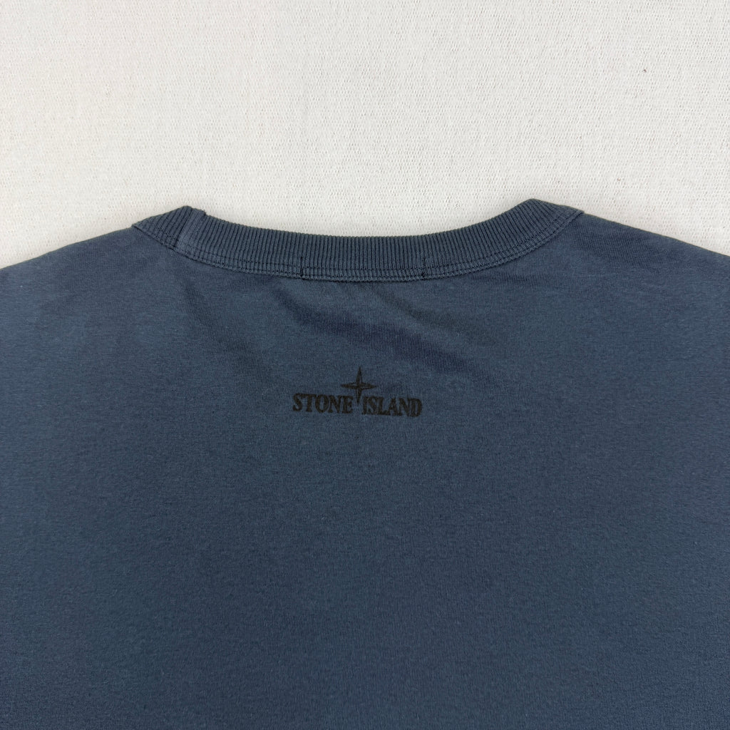 Stone Island Navy T-Shirt Utility Pocket - Large