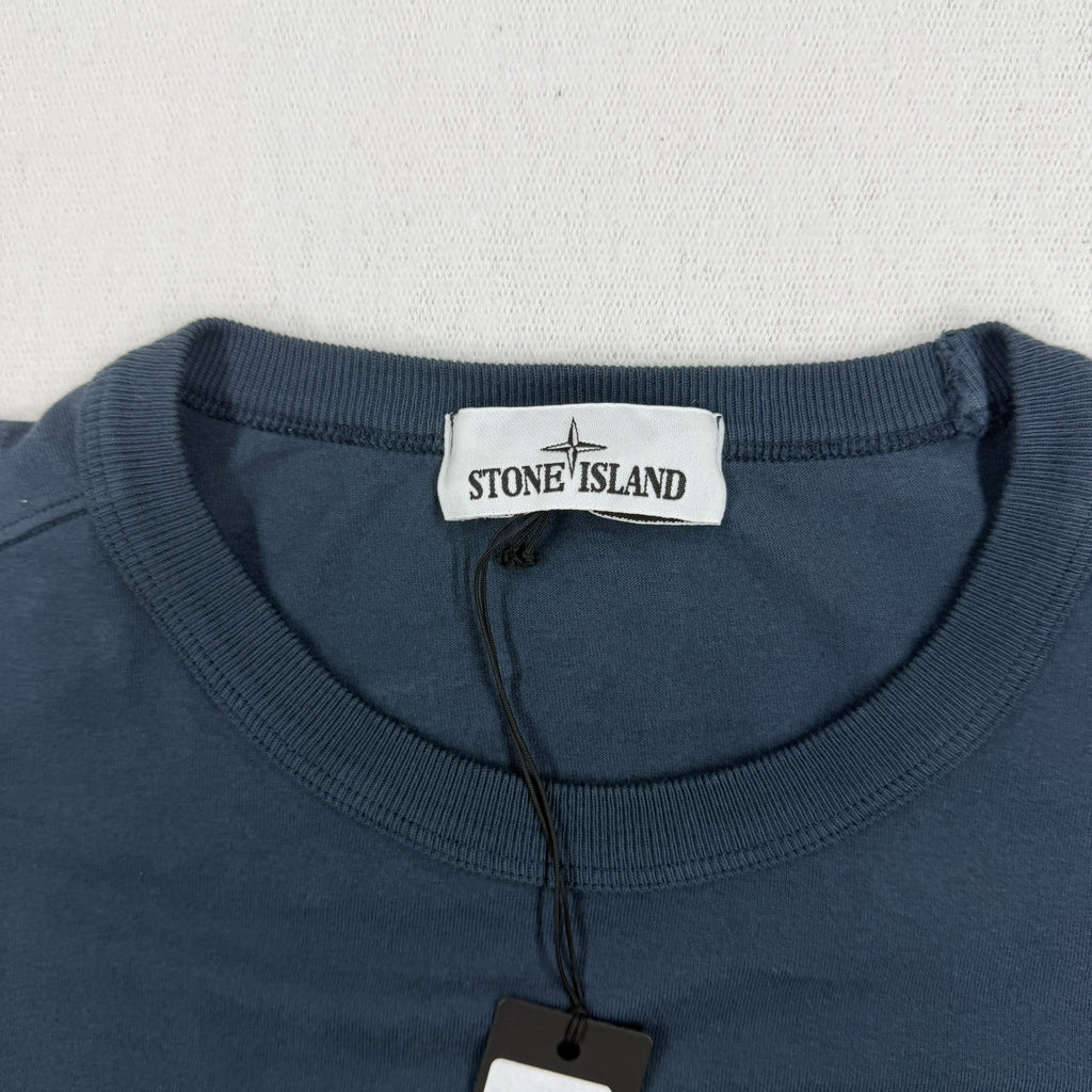 Stone Island Navy T-Shirt Utility Pocket - Large