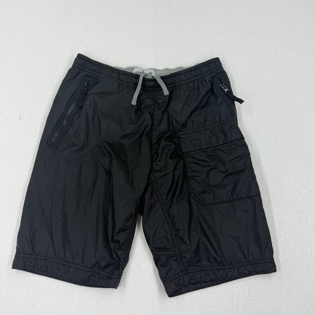 Stone Island Navy Micro Ripstop Nylon Shorts - W30