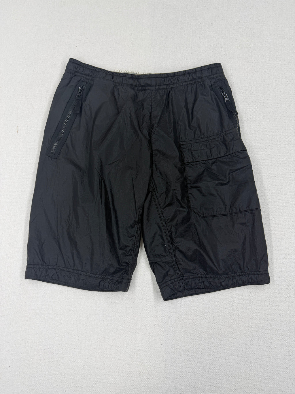 Stone Island Navy Micro Ripstop Nylon Shorts - W30