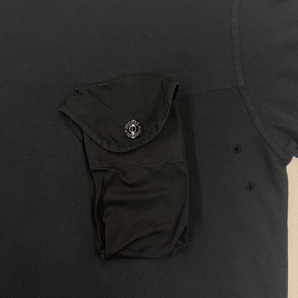 Stone Island Black Utility Pocket T-Shirt - Large