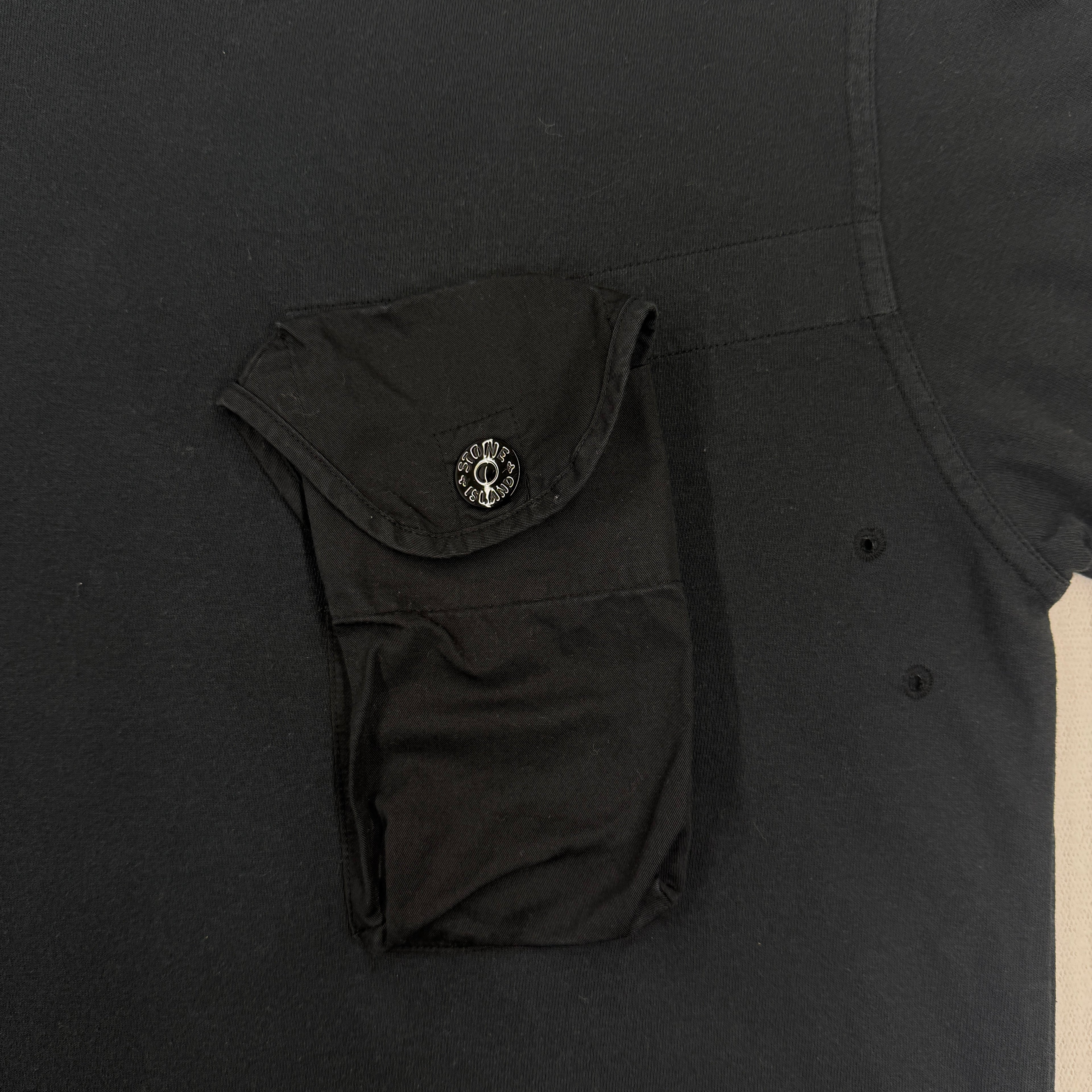 Stone Island Black Utility Pocket T-Shirt - Large