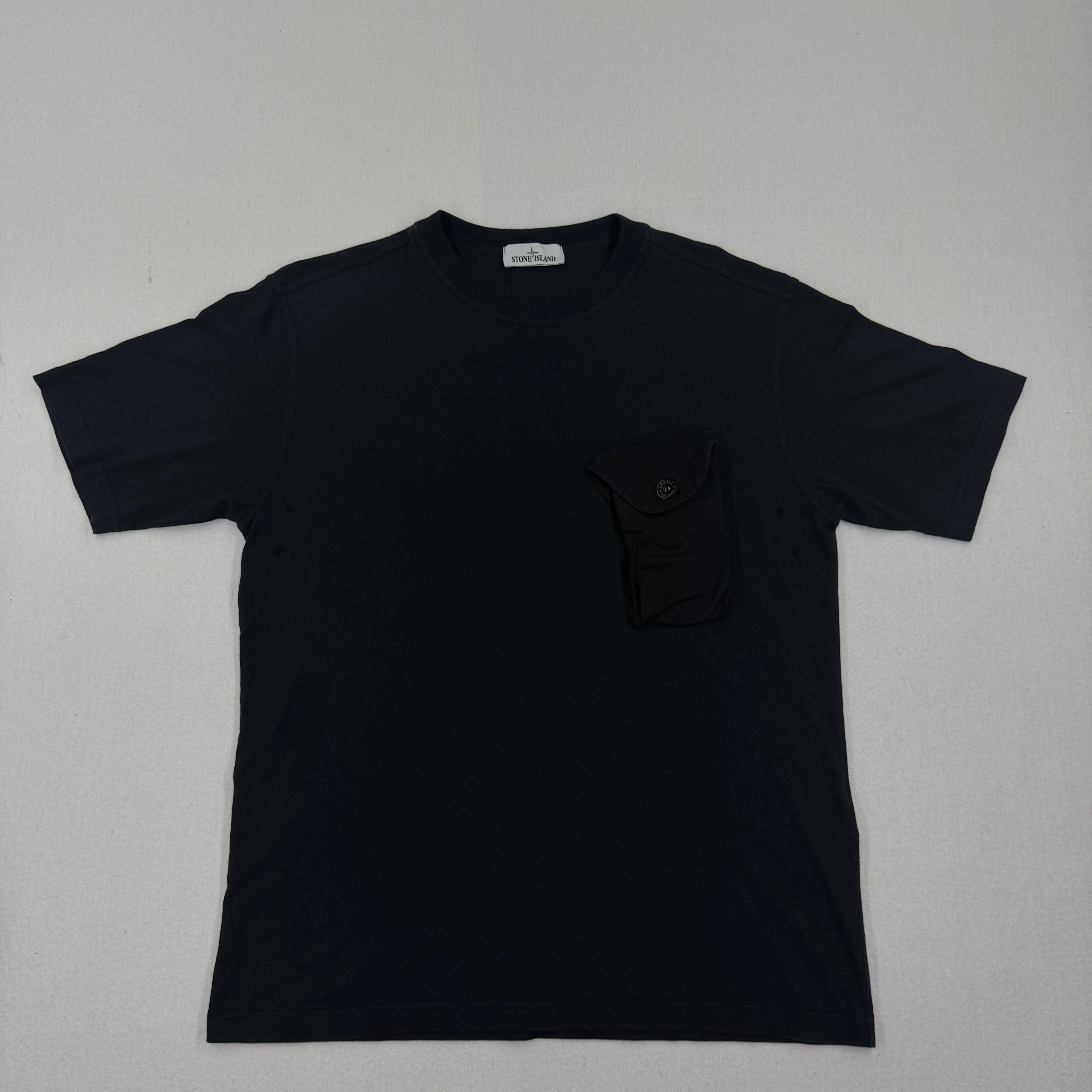 Stone Island Black Utility Pocket T-Shirt - Large