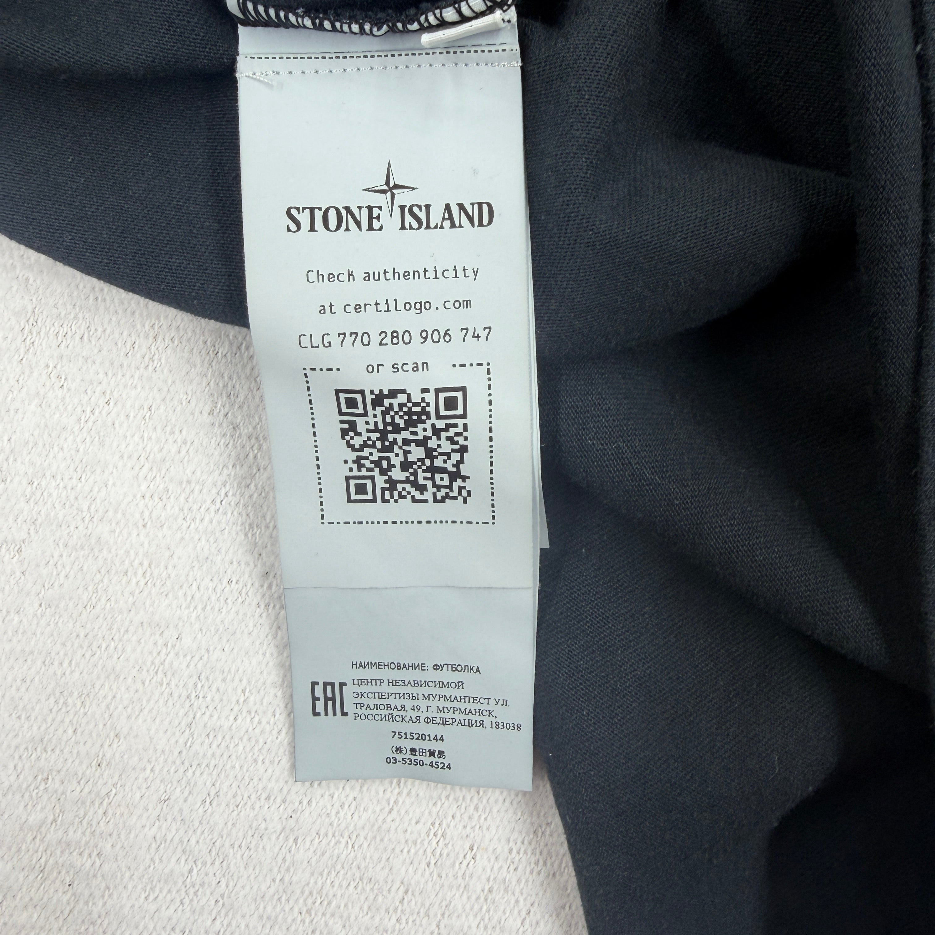 Stone Island Black Utility Pocket T-Shirt - Large
