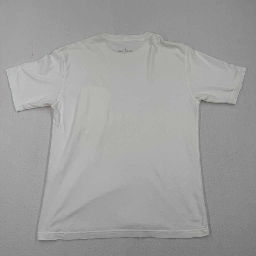 Stone Island White Utility Pocket T-Shirt - Large