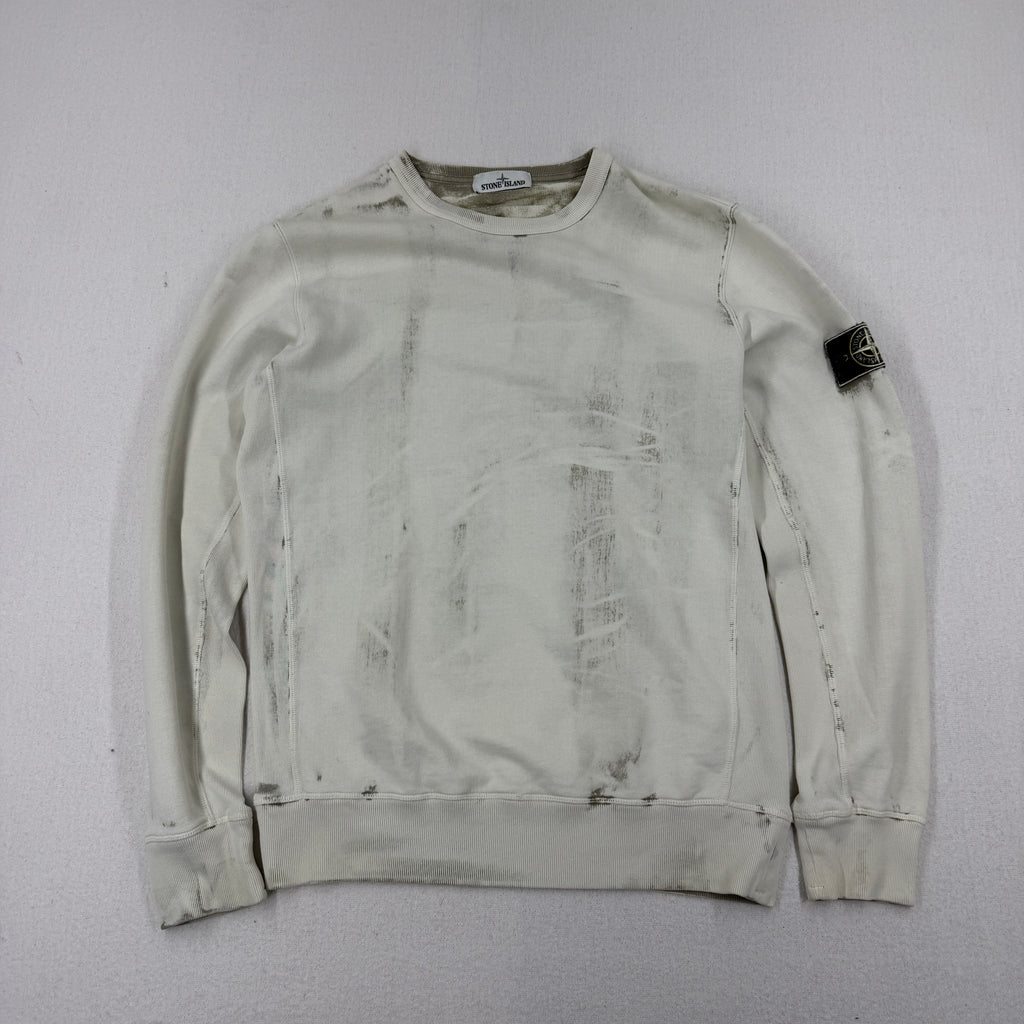 Stone Island Hand Corrosion Crewneck Sweatshirt - Large