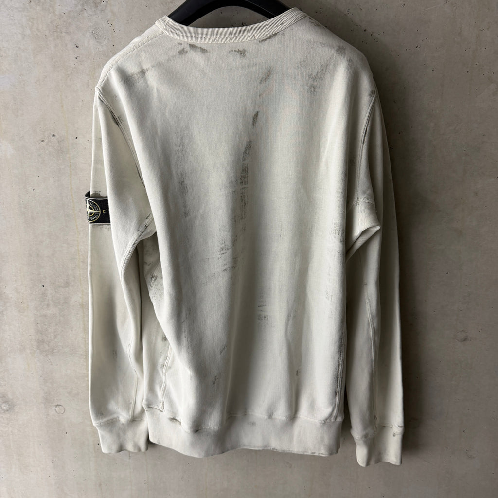 Stone Island Hand Corrosion Crewneck Sweatshirt - Large