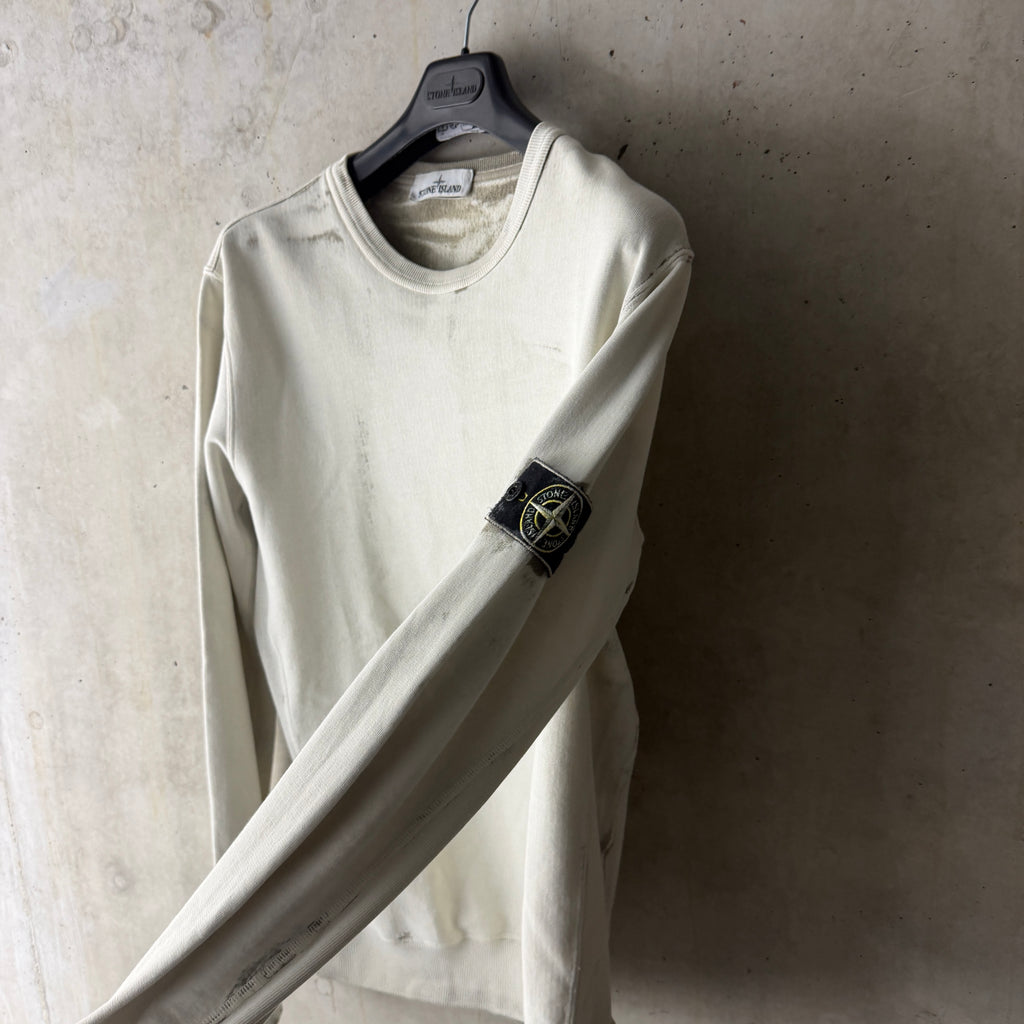 Stone Island Hand Corrosion Crewneck Sweatshirt - Large