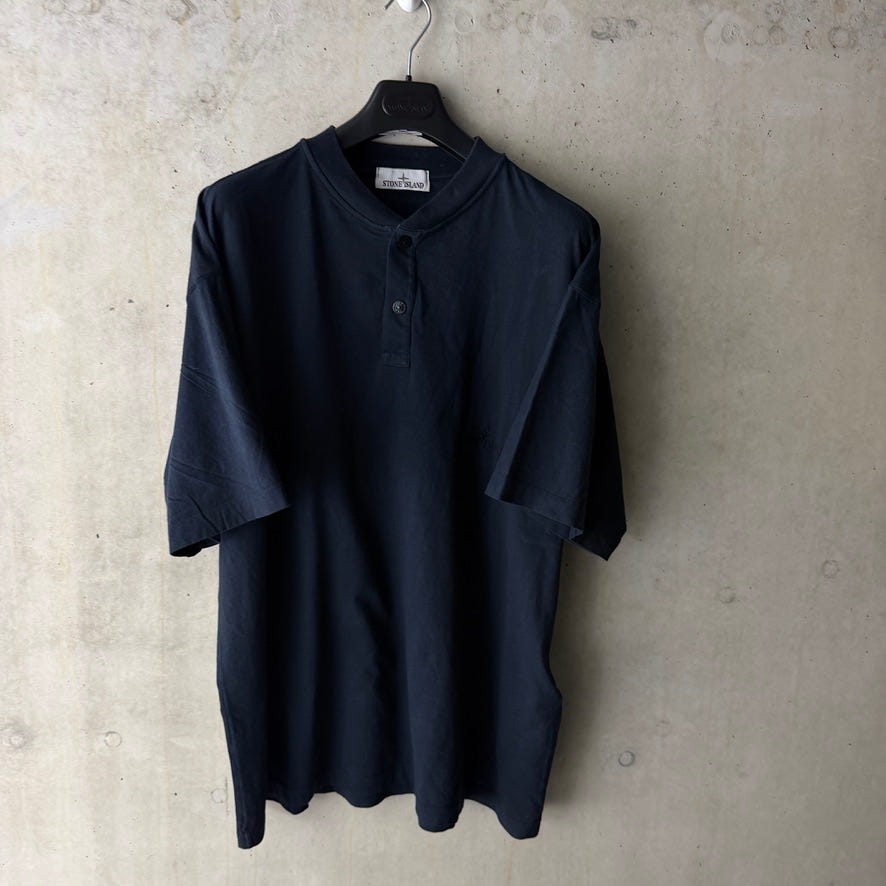 Stone Island Cotton Jersey Henley T-Shirt — front