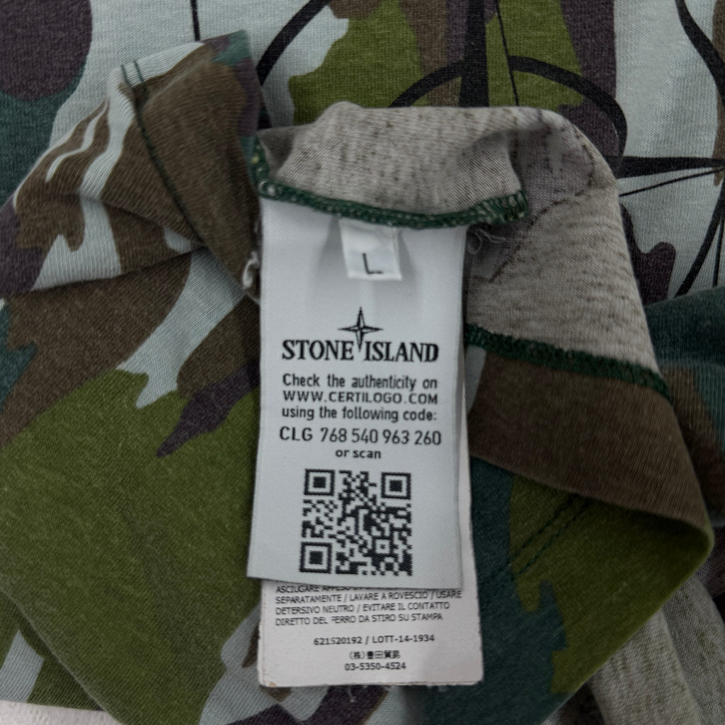 Stone Island Flowing Camo T-Shirt — certilogo