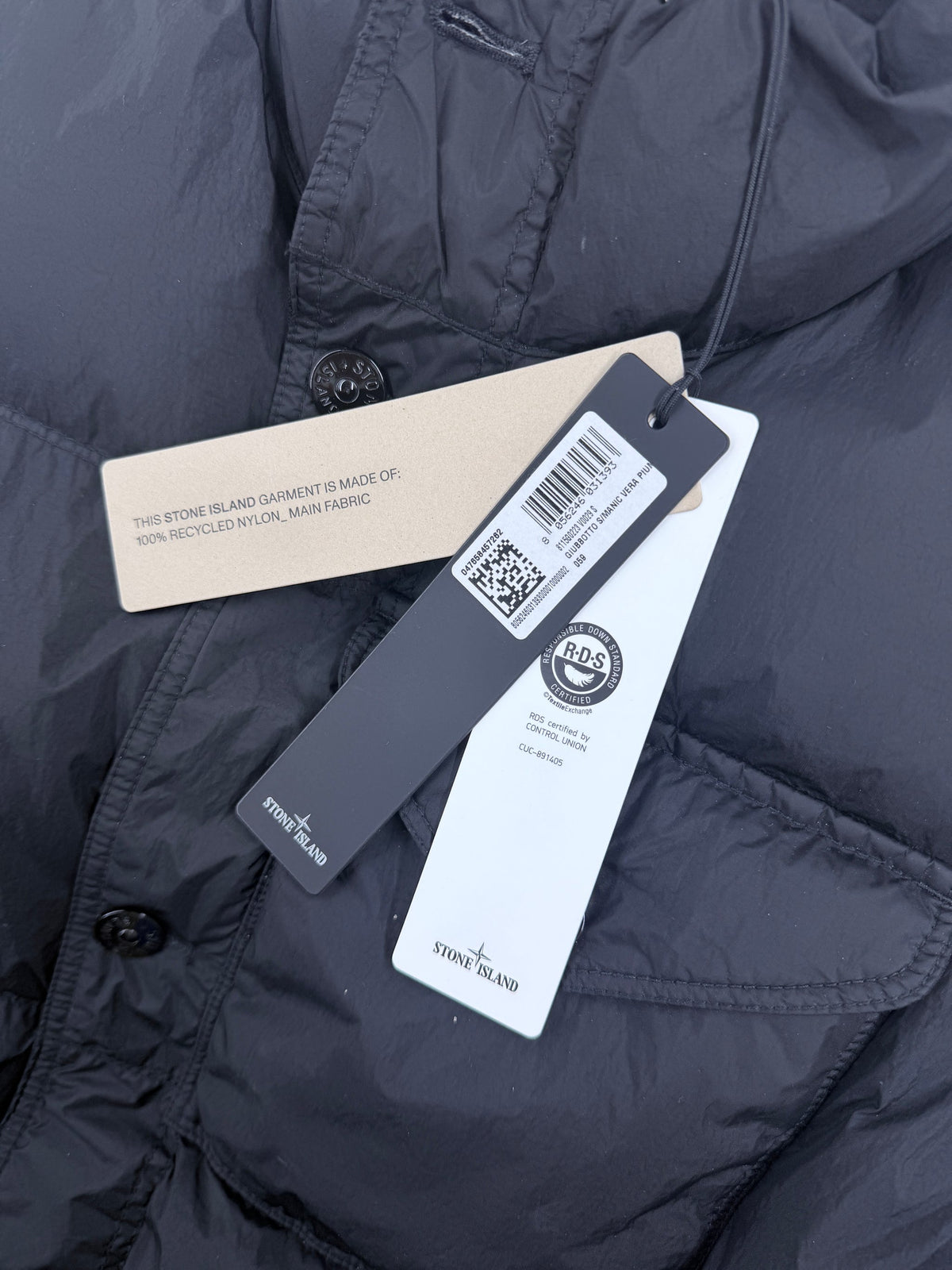 Stone Island Crinkle Reps R-NY Down Vest — detail