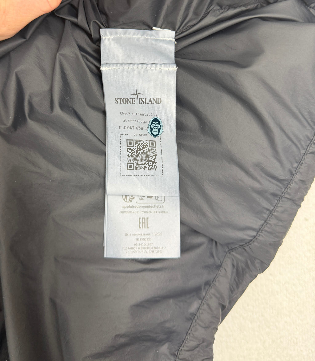 Stone Island Crinkle Reps R-NY Down Vest — detail