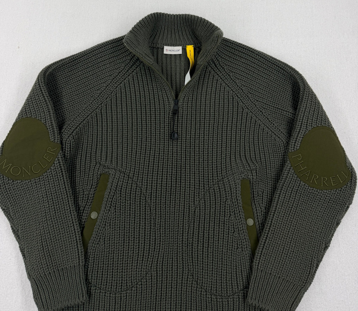 Moncler X Pharrel Williams "Ciclista Tricot" Half Zip Knit AW23 — detail