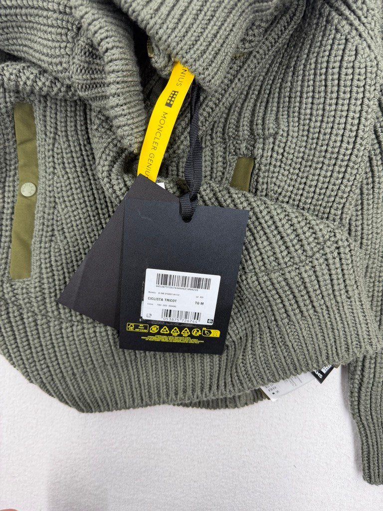 Moncler X Pharrel Williams "Ciclista Tricot" Half Zip Knit AW23 — detail