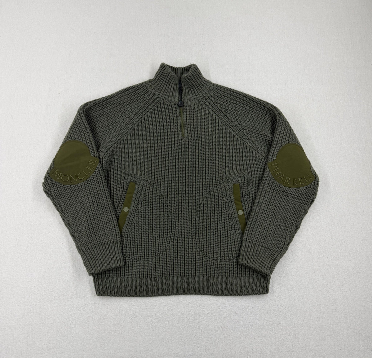 Moncler X Pharrel Williams "Ciclista Tricot" Half Zip Knit AW23 — front