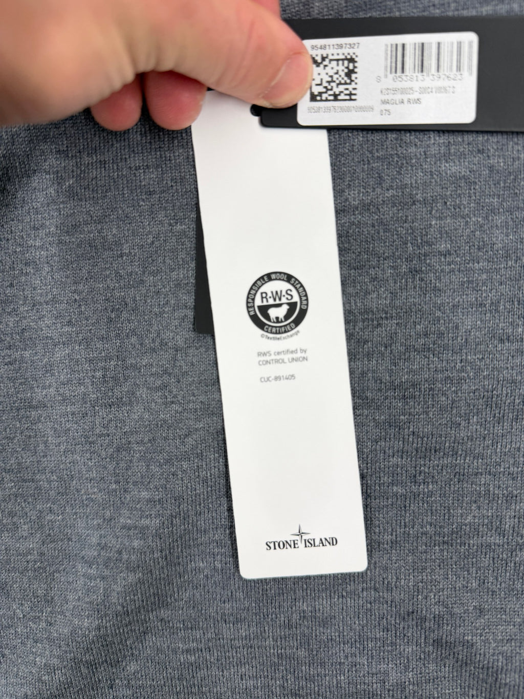 Stone Island Pure RWS Wool Turtleneck — detail