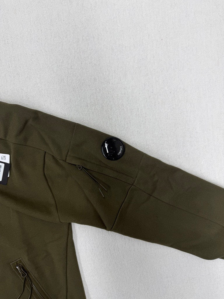 C.P. Company Diagonal Hooded Zip Lens Sweatshirt — badge