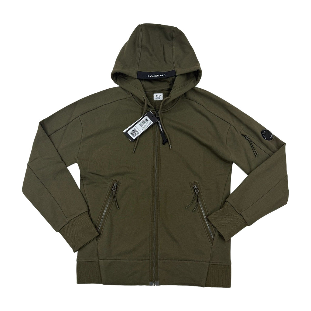 C.P. Company Diagonal Hooded Zip Lens Sweatshirt — front