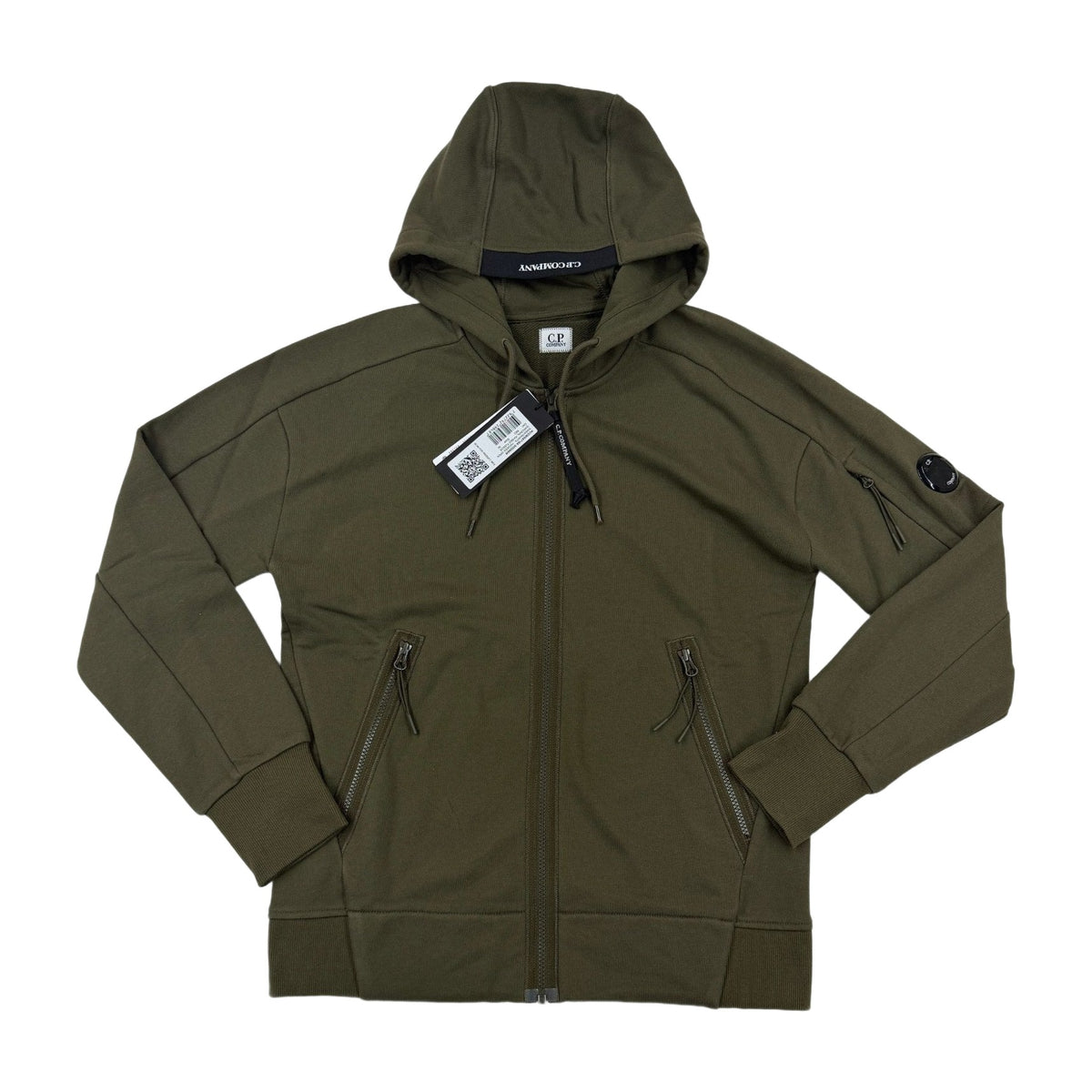 C.P. Company Diagonal Hooded Zip Lens Sweatshirt — front