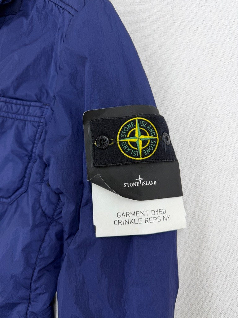 Stone Island Garment Dyed Crinkle Reps NY Padded Blazer Jacket — badge