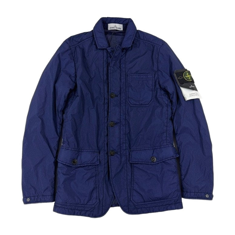 Stone Island Garment Dyed Crinkle Reps NY Padded Blazer Jacket — front