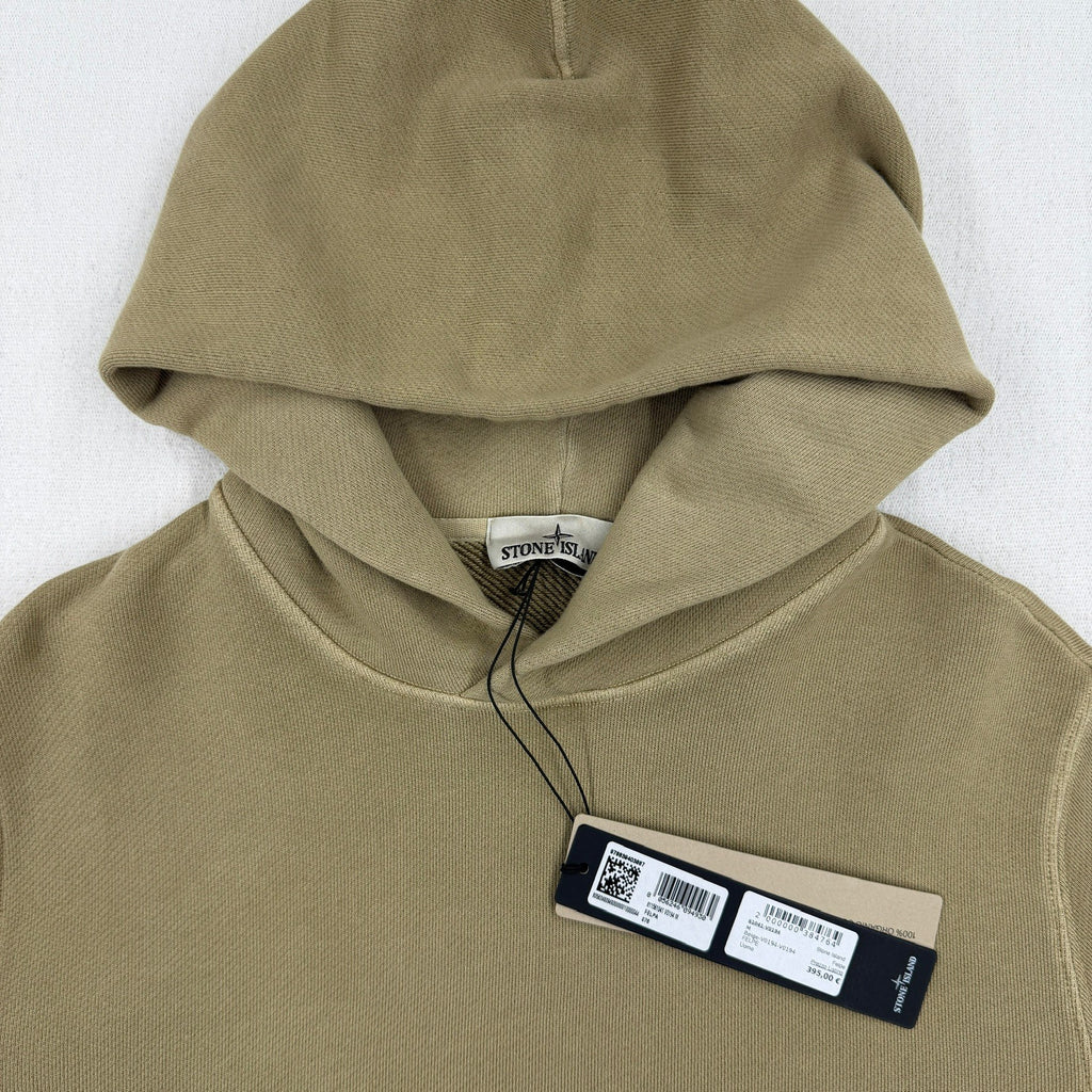 Stone Island AW24 Diagonal Fleece Old Effect Hoodie — detail
