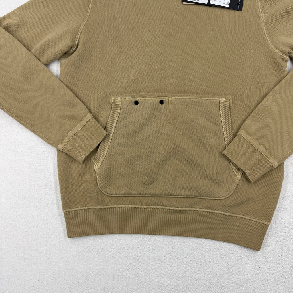 Stone Island AW24 Diagonal Fleece Old Effect Hoodie — detail