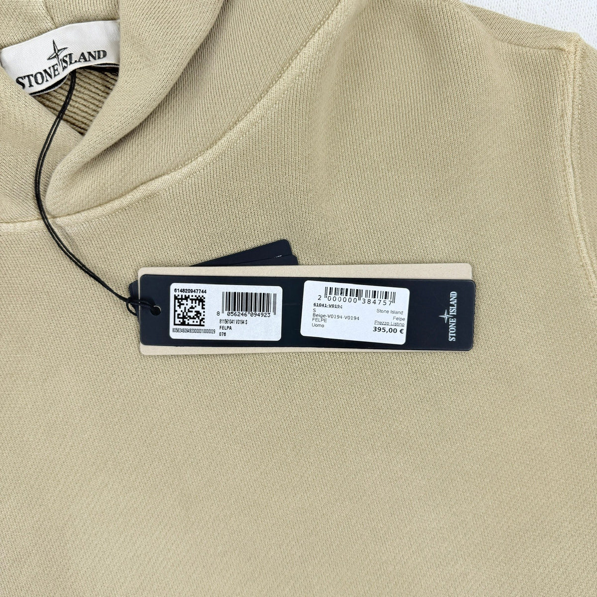 Stone Island AW24 Diagonal Fleece Old Effect Hoodie — detail