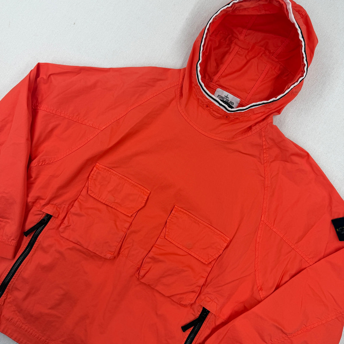 Stone Island SS22 Supima Cotton Twill Anorak Jacket — detail