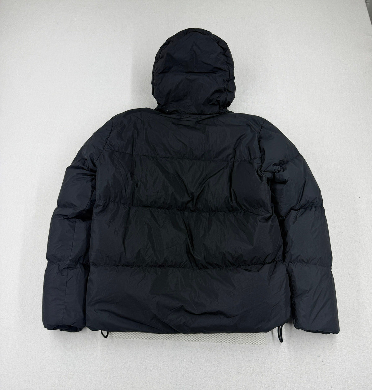 Stone Island AW21 Garment Dyed Crinkle Reps NY Down Hooded Jacket — detail