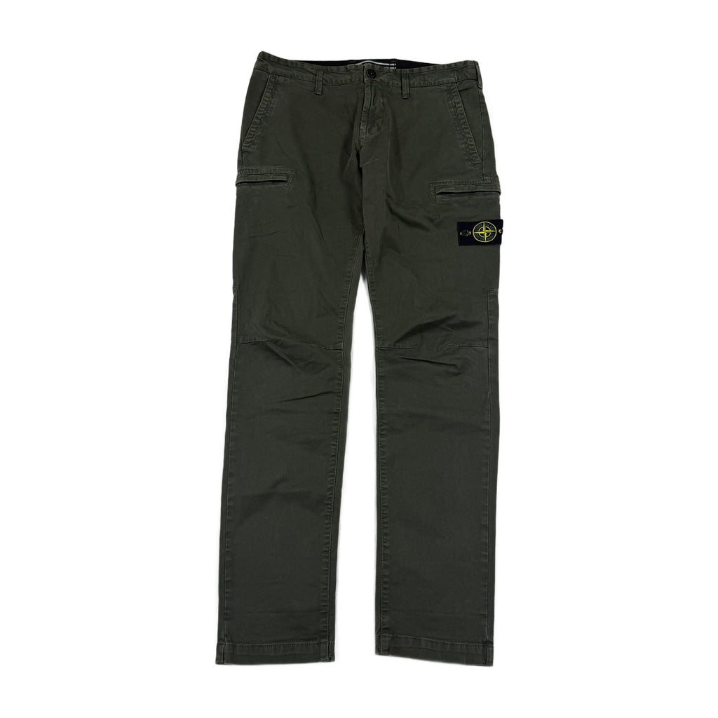 Stone Island AW20 Stretch Cotton Skinny Fit Cargo Pants — front