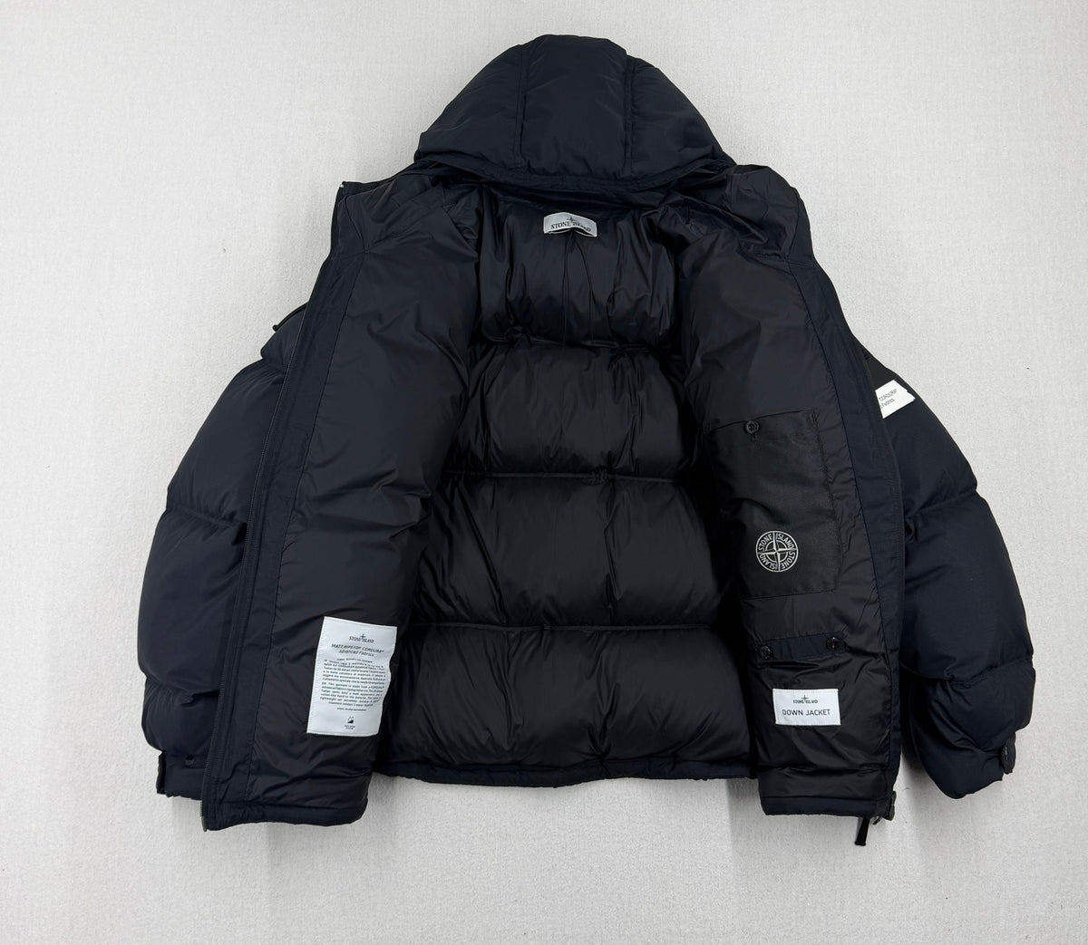 Stone Island AW25 Matt Ripstop Cordura Down Jacket — detail