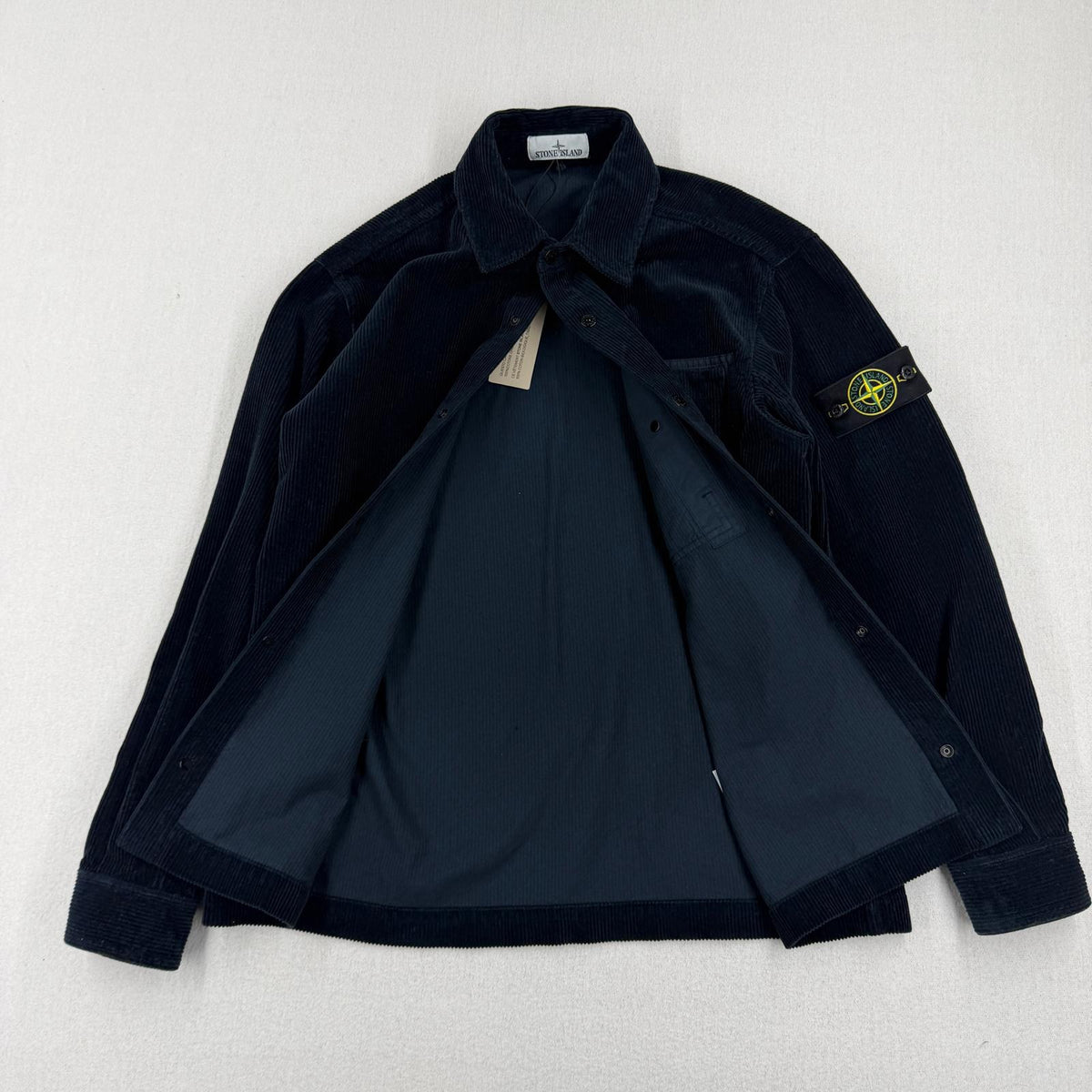Stone Island Cotton AW26 Corduroy Overshirt — detail