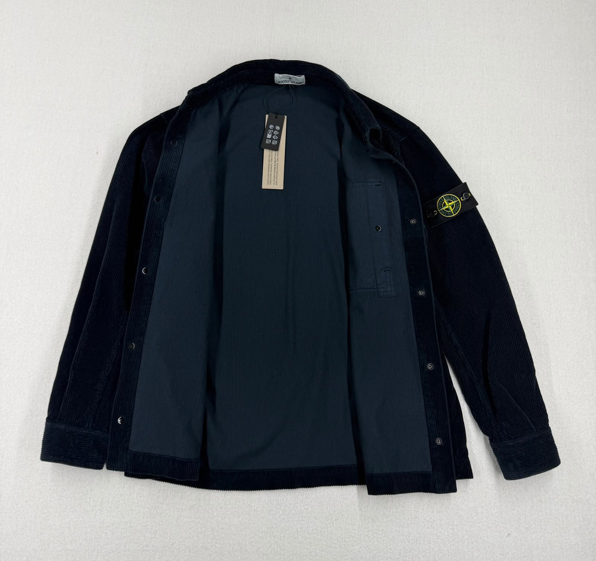 Stone Island Cotton AW26 Corduroy Overshirt — detail